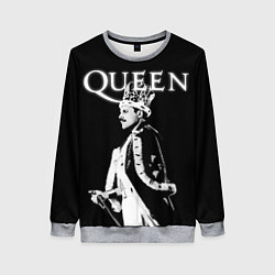 Свитшот женский Queen Freddie Mercury король, цвет: 3D-меланж