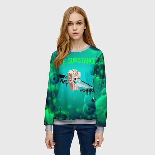 Женский свитшот The substance / 3D-Меланж – фото 3