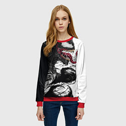 Свитшот женский Venom - Symbiot, цвет: 3D-красный — фото 2