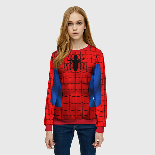 Женский свитшот Человек-паук верх / 3D-Красный – фото 3