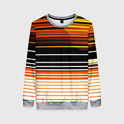 Свитшот женский Разноцветные вертикальные линии, цвет: 3D-меланж