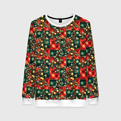 Женский свитшот Остролистный падуб и золотые шары