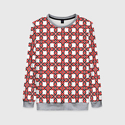 Свитшот женский Скандинавское плетение, цвет: 3D-меланж