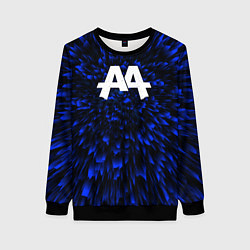 Свитшот женский Asking Alexandria blue energy, цвет: 3D-черный