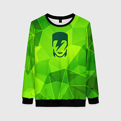 Свитшот женский David Bowie green poly, цвет: 3D-черный