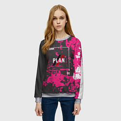 Свитшот женский Think plan do, цвет: 3D-меланж — фото 2