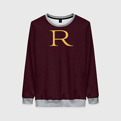 Свитшот женский Weasley jumper letter R, цвет: 3D-меланж