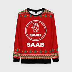 Свитшот женский Saab new year, цвет: 3D-черный