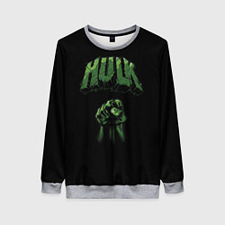 Свитшот женский Hulk punch, цвет: 3D-меланж