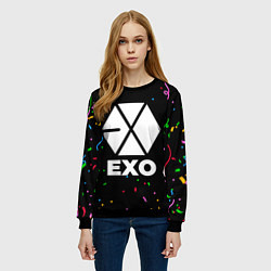 Свитшот женский Exo конфети, цвет: 3D-черный — фото 2