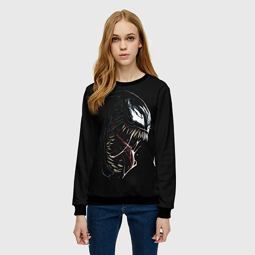 Женский свитшот Рёв Венома / 3D-Черный – фото 3