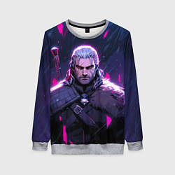 Свитшот женский Geralt - neon rain, цвет: 3D-меланж