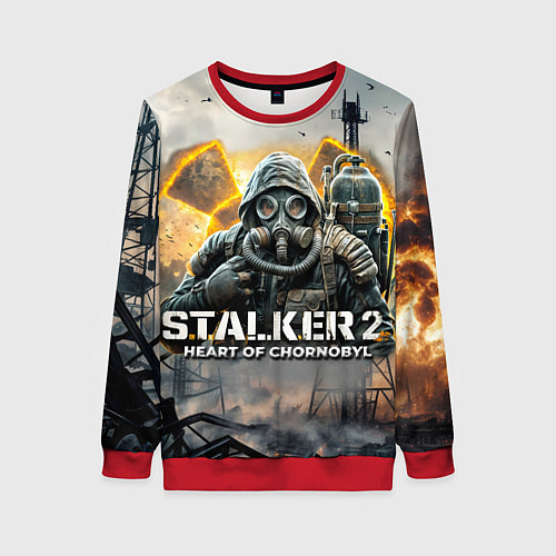 Женский свитшот S t a l k e r Heart of Chornobyl / 3D-Красный – фото 1