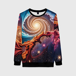 Свитшот женский Энергия космоса, цвет: 3D-черный