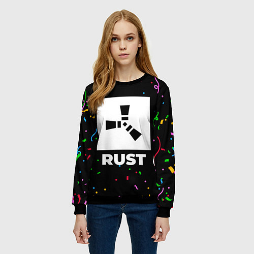 Женский свитшот Rust конфети / 3D-Черный – фото 3