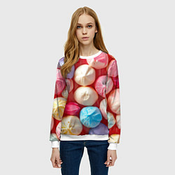 Свитшот женский Зефирчик, цвет: 3D-белый — фото 2