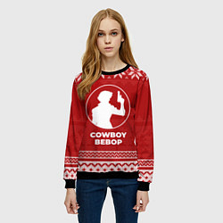 Свитшот женский Новогодний Cowboy Bebop, цвет: 3D-черный — фото 2