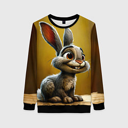 Свитшот женский Милый зайчик, цвет: 3D-черный