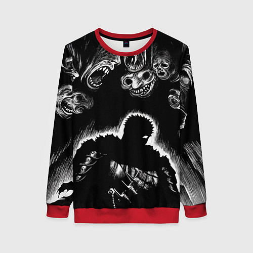 Женский свитшот Guts in the dark / 3D-Красный – фото 1