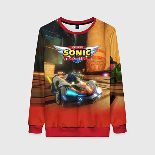Женский свитшот Team Sonic racing - video game / 3D-Красный – фото 1