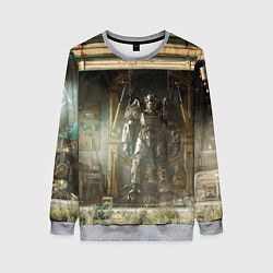 Свитшот женский Fallout - armour garage, цвет: 3D-меланж
