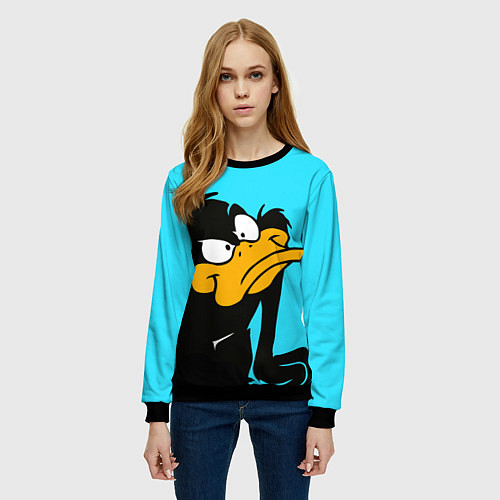 Женский свитшот Даффи Дак / 3D-Черный – фото 3