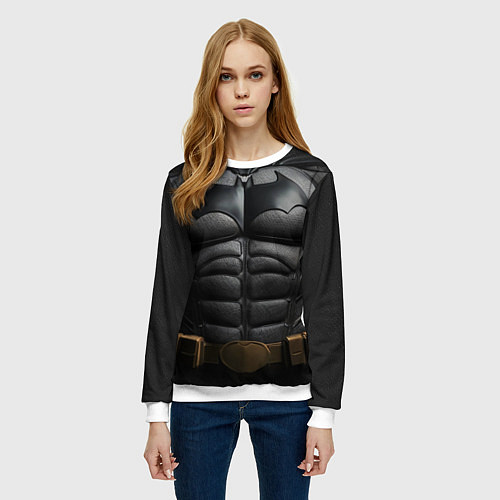 Женский свитшот Костюм Бэтмена / 3D-Белый – фото 3