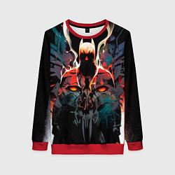 Свитшот женский Batman from hell, цвет: 3D-красный