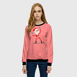 Свитшот женский Крутой Санта, цвет: 3D-черный — фото 2