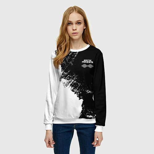 Женский свитшот Arctic Monkeys - лого / 3D-Белый – фото 3