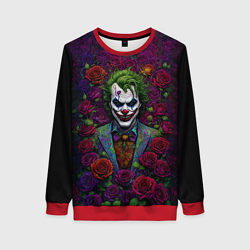Женский свитшот Joker - roses / 3D-Красный – фото 1