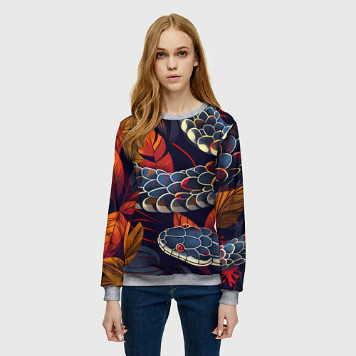 Женский свитшот Ползу к тебе / 3D-Меланж – фото 3