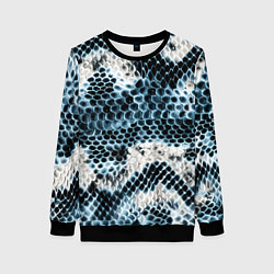 Свитшот женский Из кожи змеи, цвет: 3D-черный