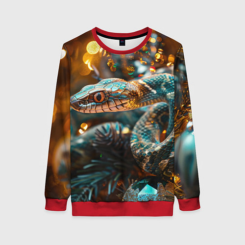 Женский свитшот Праздничный змей / 3D-Красный – фото 1