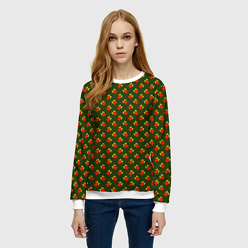 Женский свитшот Звонкие колокольчики / 3D-Белый – фото 3