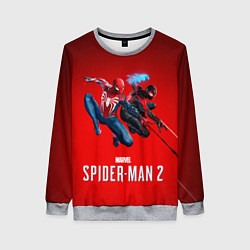 Свитшот женский Два паука Marvel spider man 2, цвет: 3D-меланж