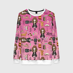 Свитшот женский Паттерн с Гермионой из Гарри Поттер, цвет: 3D-белый