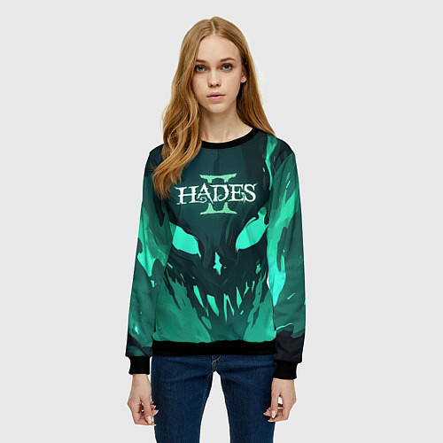 Женский свитшот По мотивам игры Hades 2 / 3D-Черный – фото 3