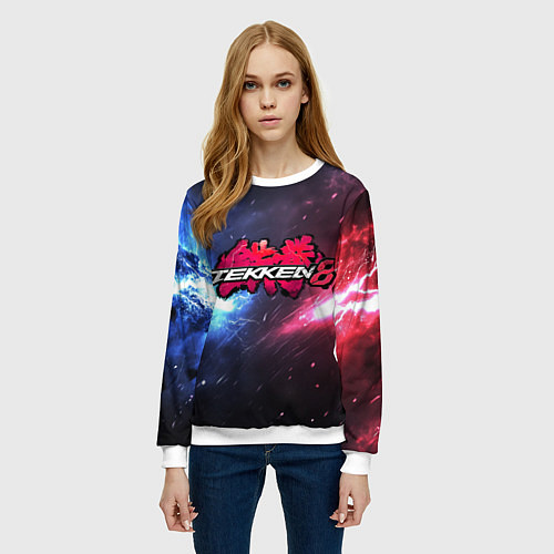 Женский свитшот Сопротивление в Tekken 8 / 3D-Белый – фото 3
