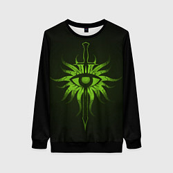 Свитшот женский Dragon Age Inquisition logo, цвет: 3D-черный