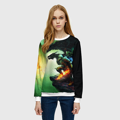 Женский свитшот Inquisition Dragon Age / 3D-Белый – фото 3