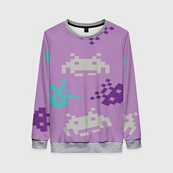 Свитшот женский Пиксели, цвет: 3D-меланж