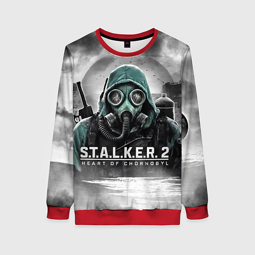 Женский свитшот Stalker 2 heart of Chornobyl radiation / 3D-Красный – фото 1