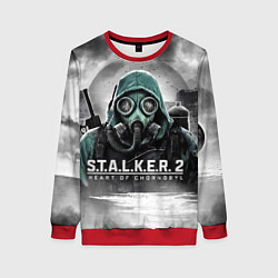 Свитшот женский Stalker 2 heart of Chornobyl radiation, цвет: 3D-красный