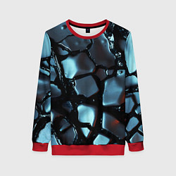 Свитшот женский The liquid substance is grey, цвет: 3D-красный