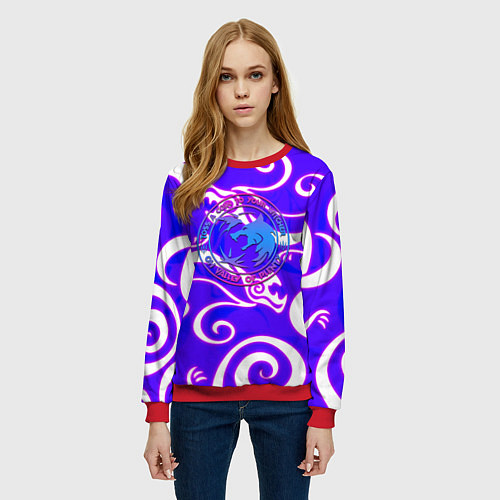 Женский свитшот The Witcher dragon neno / 3D-Красный – фото 3