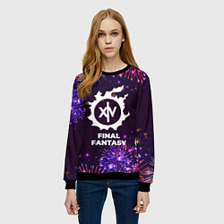 Свитшот женский Праздничный Final Fantasy, цвет: 3D-черный — фото 2