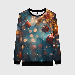 Женский свитшот Новый год боке стиль