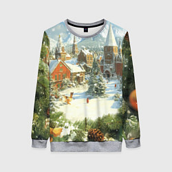 Женский свитшот Фон рождества