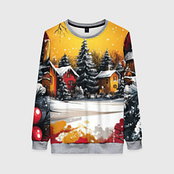 Женский свитшот Новогодний двор